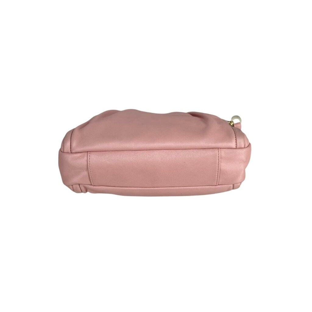 Rare Pink Pearl Leather Clutch