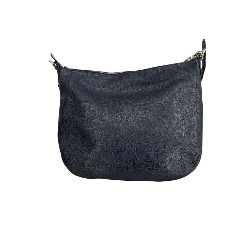 Turnlock Leather Hobo Shoulder Bag