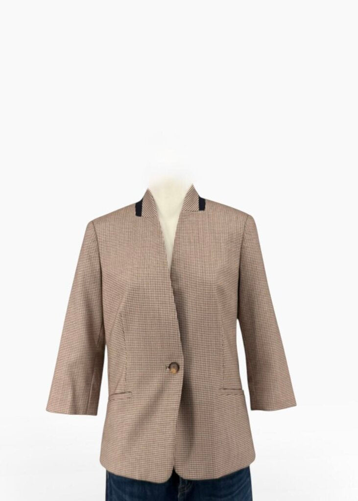 Micro Houndstooth Blazer
