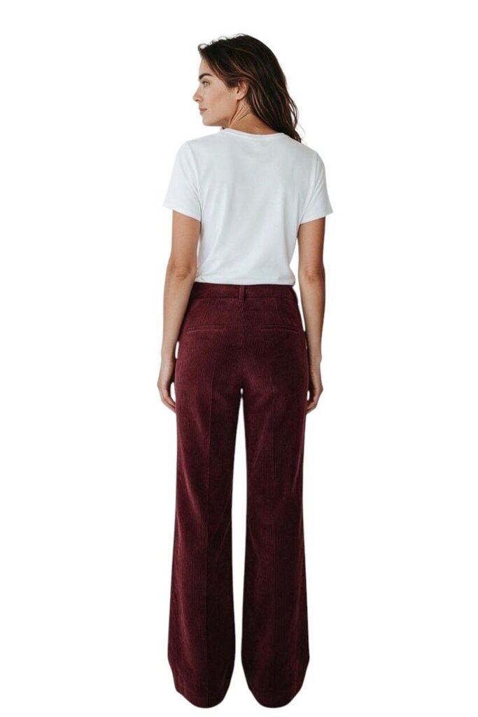 Classic Corduroy Tab Wide Leg Pant