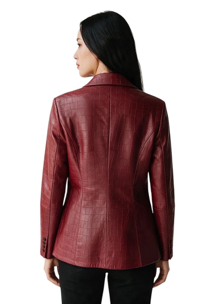 Crocodile Embossed Single Breasted Single BreastedBlazer