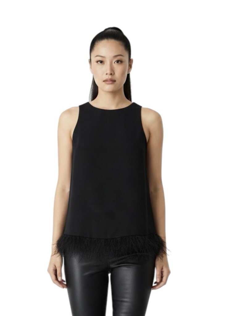 Feather Hem Sleeveless Tank