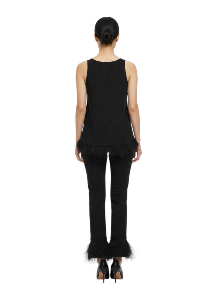 Feather Hem Sleeveless Tank