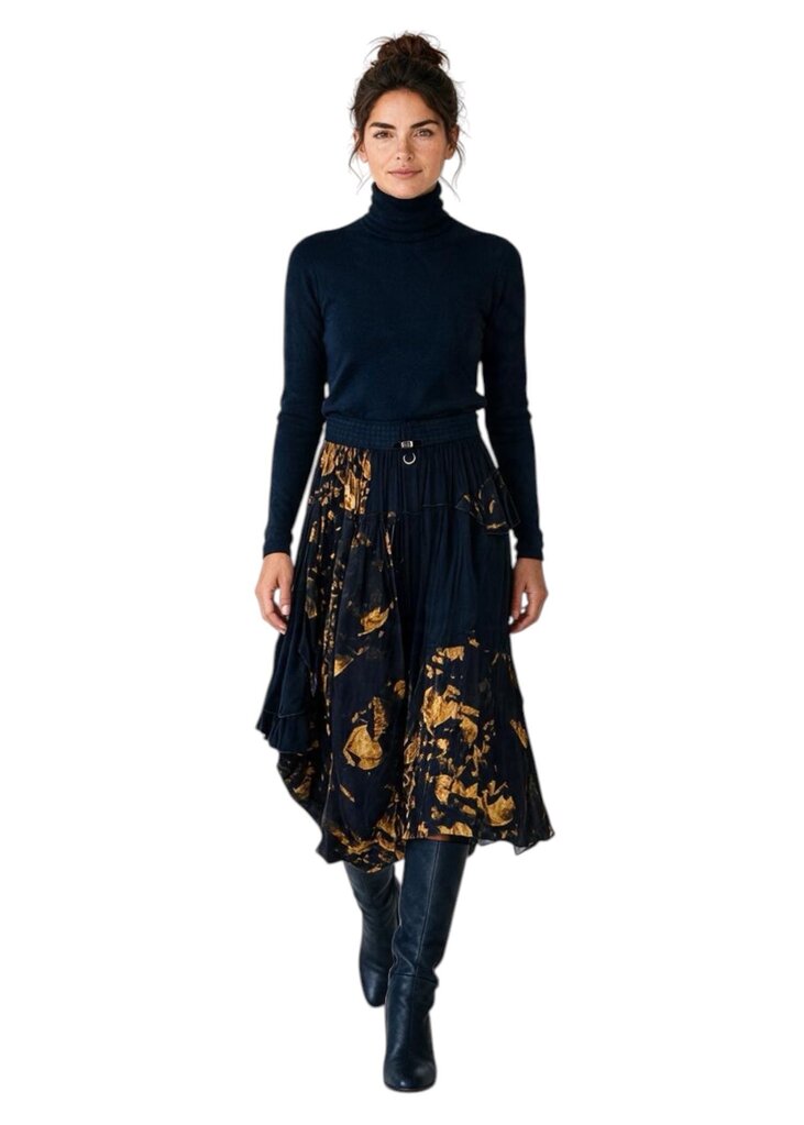 Floral Print Draped/ JB6