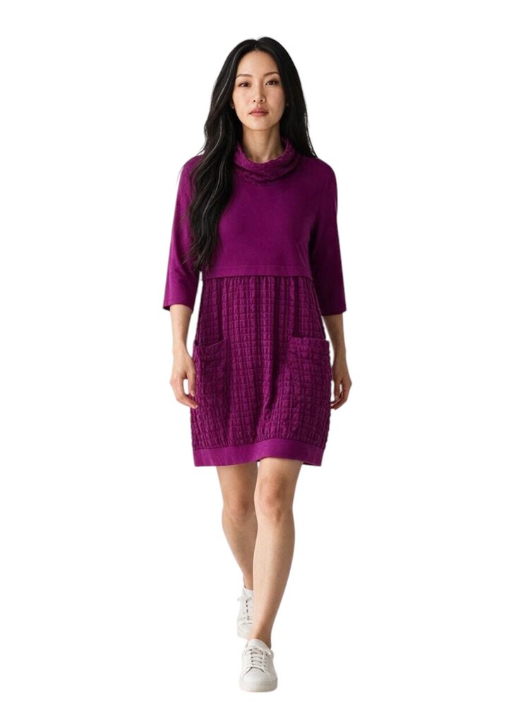 Jacquard Silky Knit Cocoon Dress