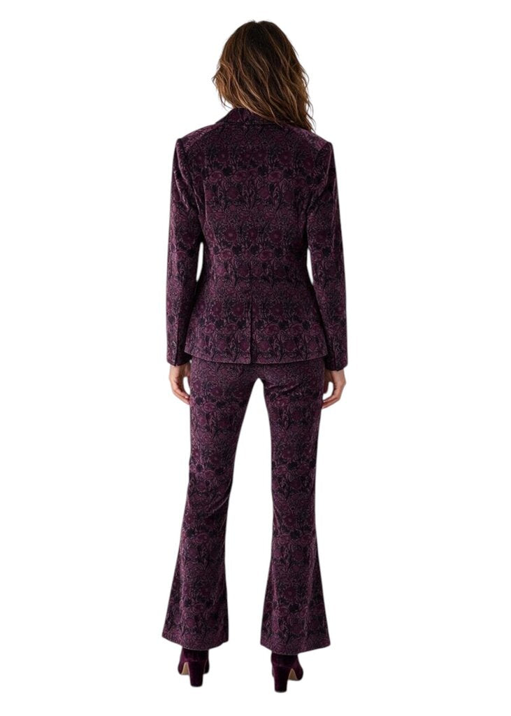 Lou Lou Floral Velvet Flare Trousers