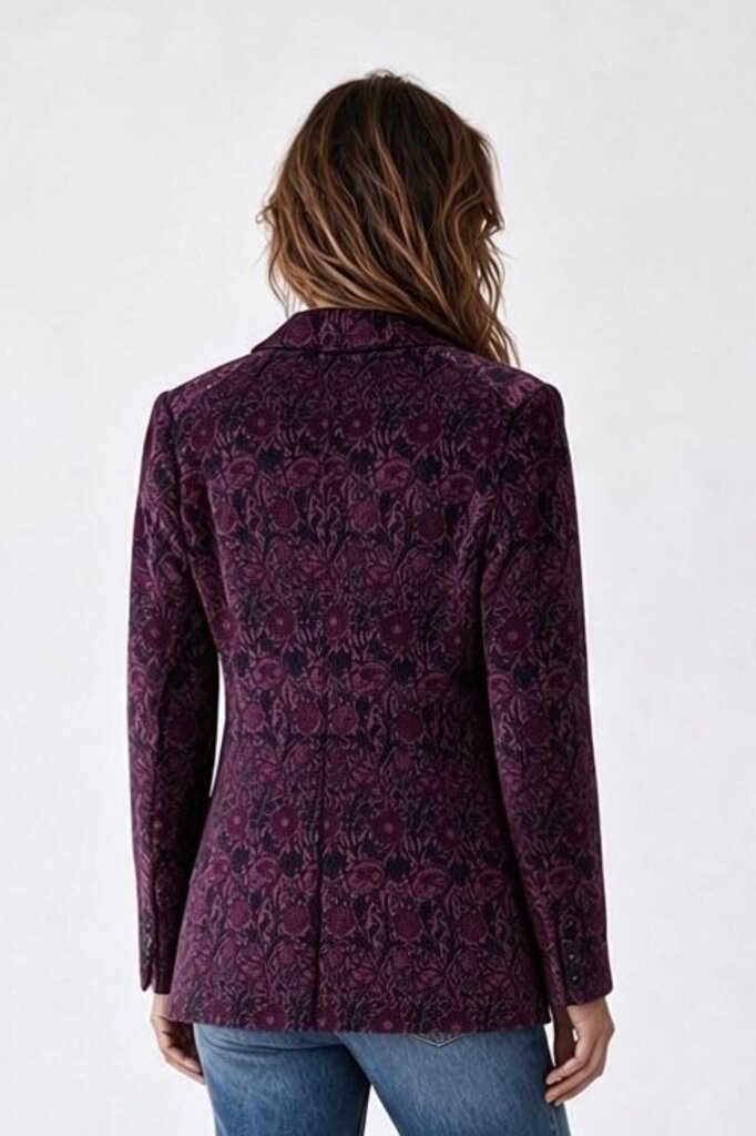 Chelsee Floral Velvet Blazer