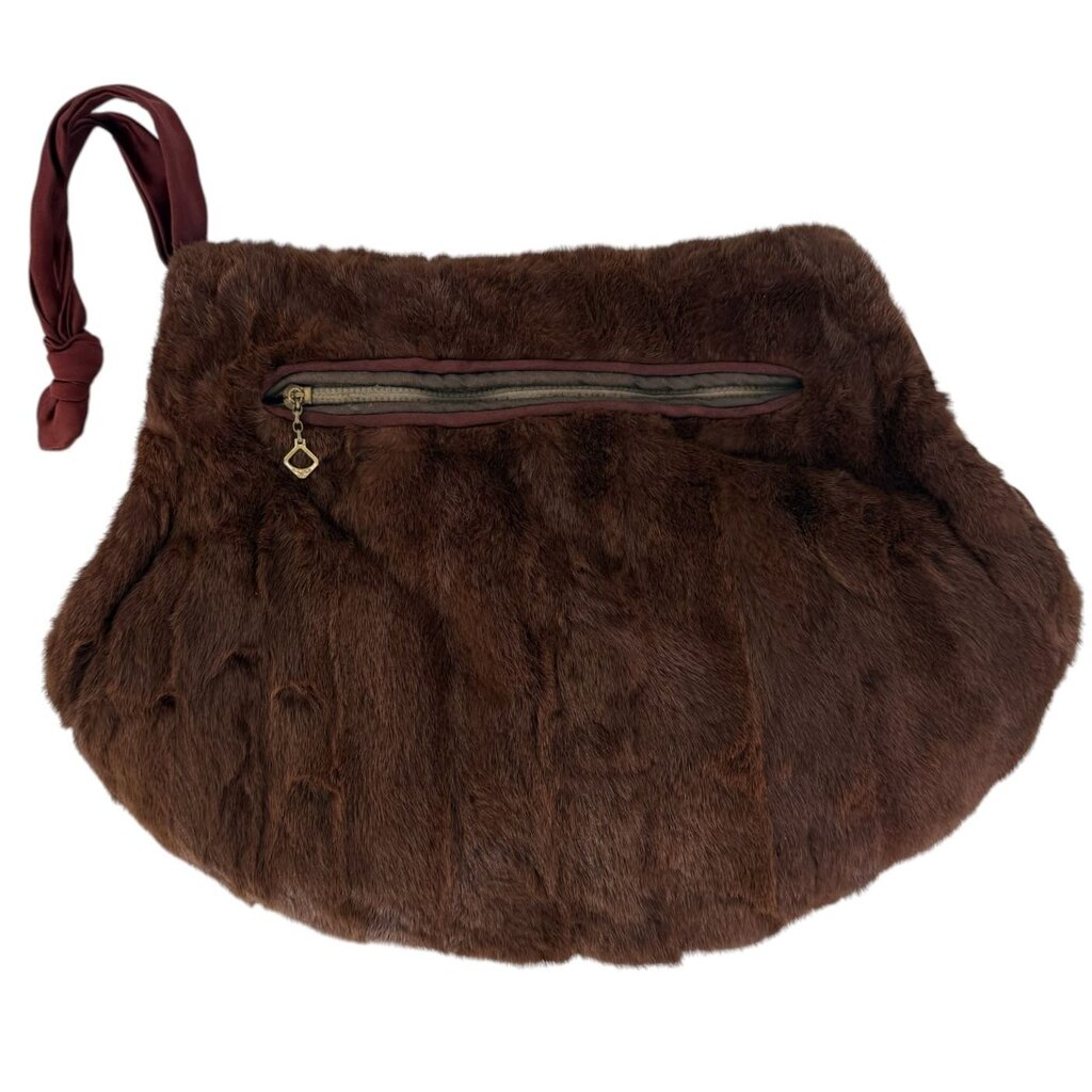 Mink Muff Purse Silk Lined