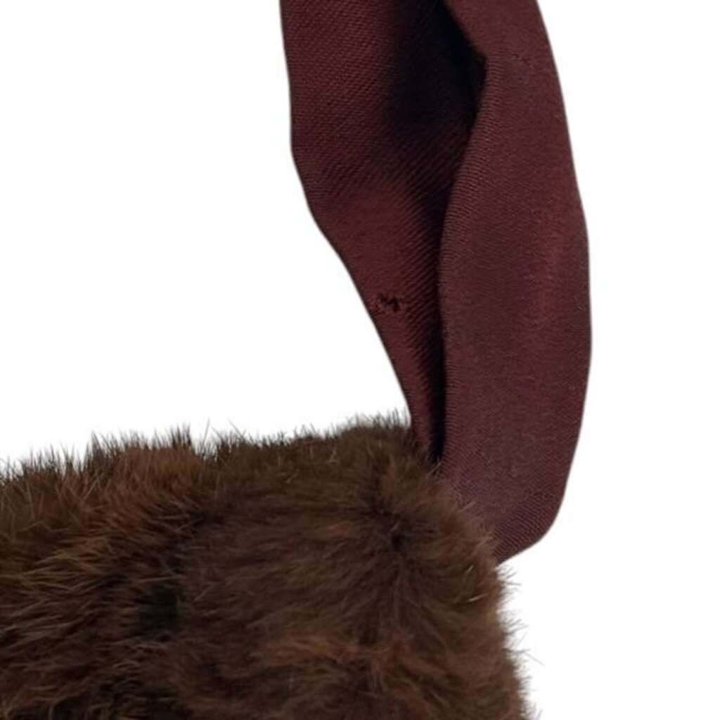Mink Muff Purse Silk Lined
