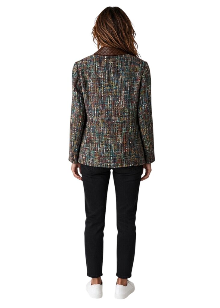 Tweed Quilted Trim Blazer $450 / JC6