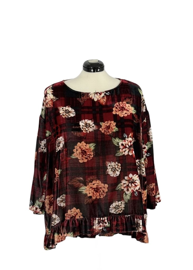 Curate Velvet PlaidRose 1