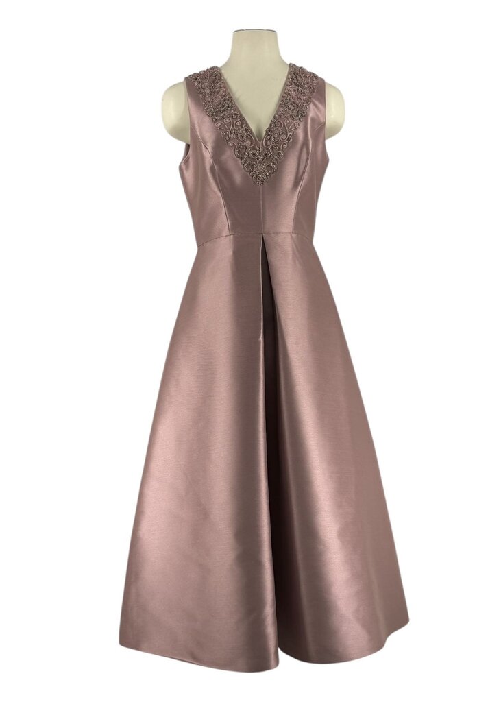 Theia Beaded Deep V Neck Gown Theia Beaded Deep V Neck Gown