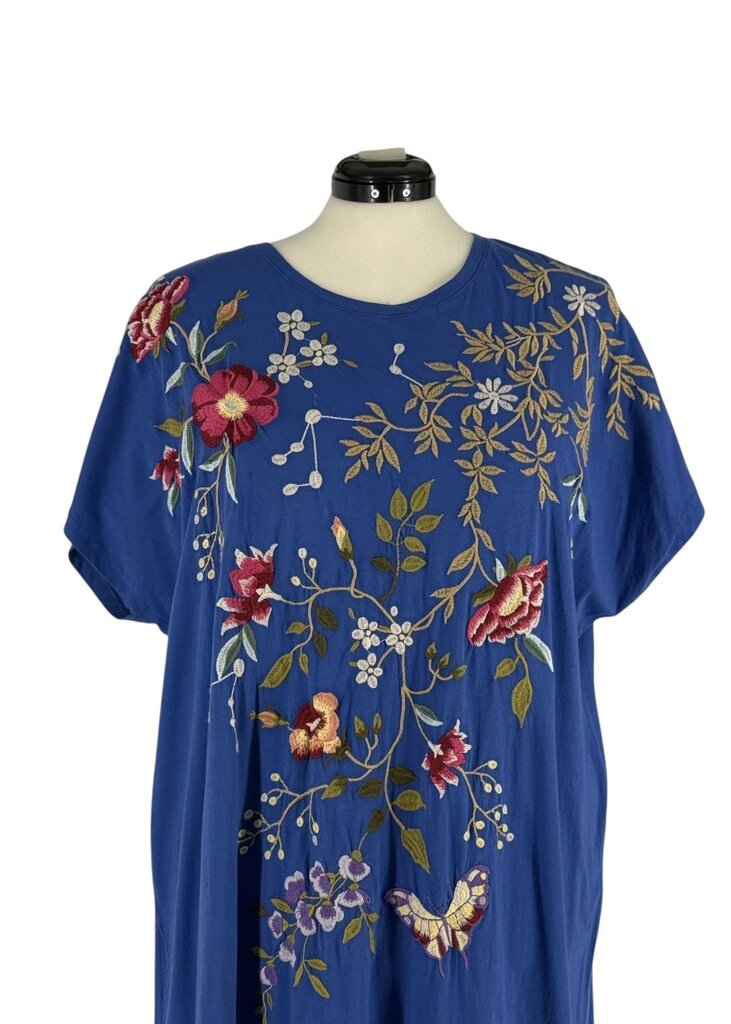 Osaka Embroidered Floral Midi Dress