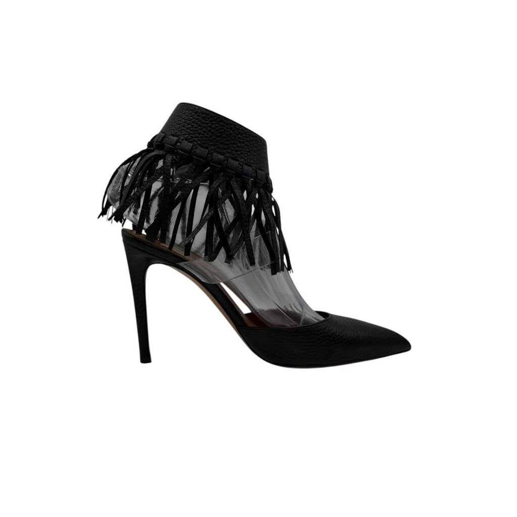Fringe Ankle Strap Pumps