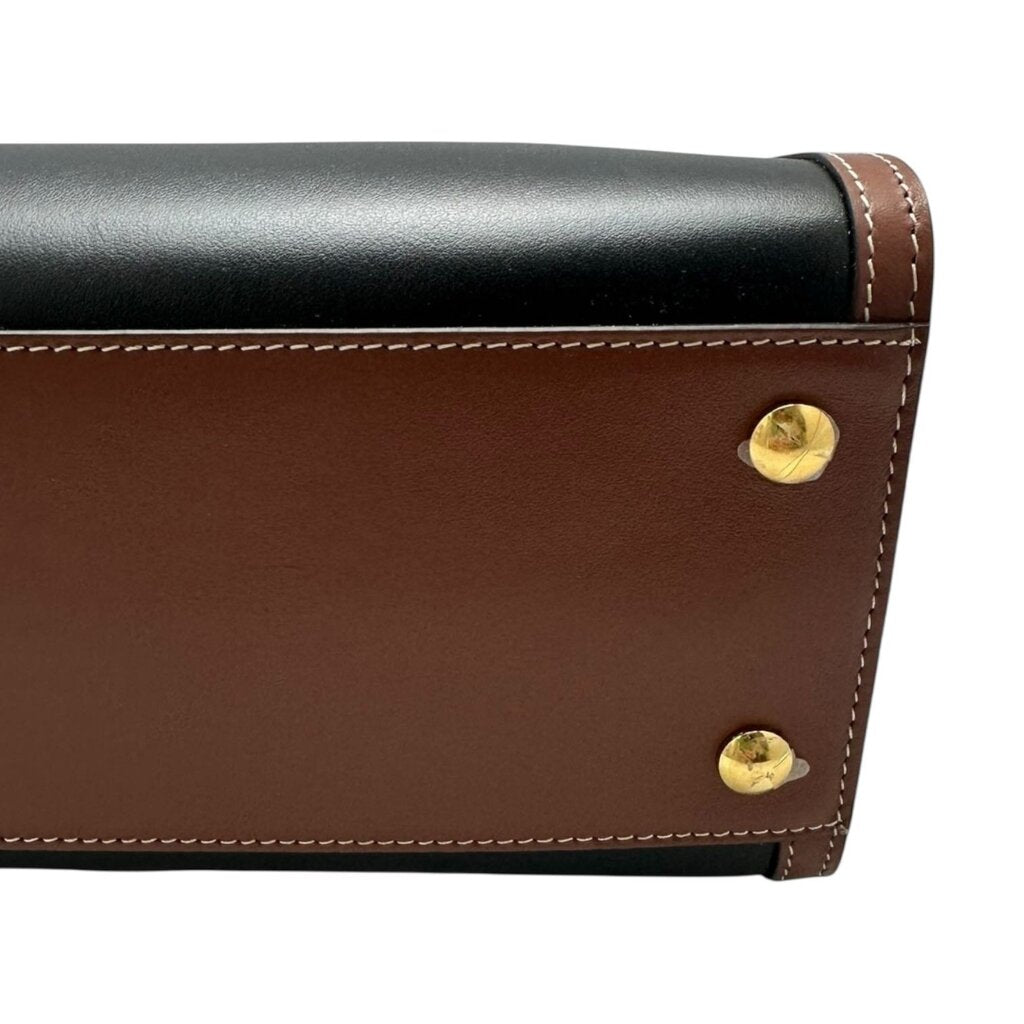 Plaid Leather Title Tote