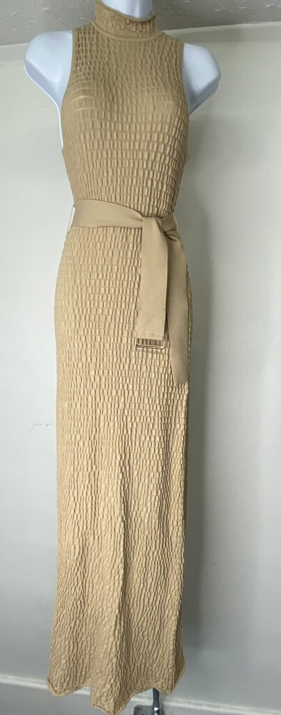 Sleeveless Roll Neck Pucker Slvl Belted / JA