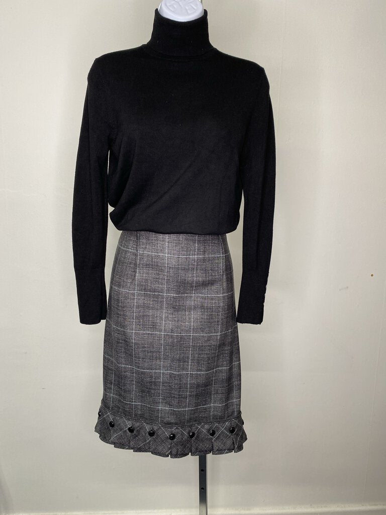 Black/Blue Midi w/ Embellished Trim / JA4