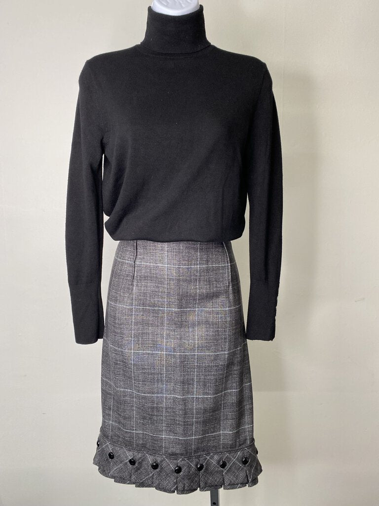 Black/Blue Midi w/ Embellished Trim / JA4