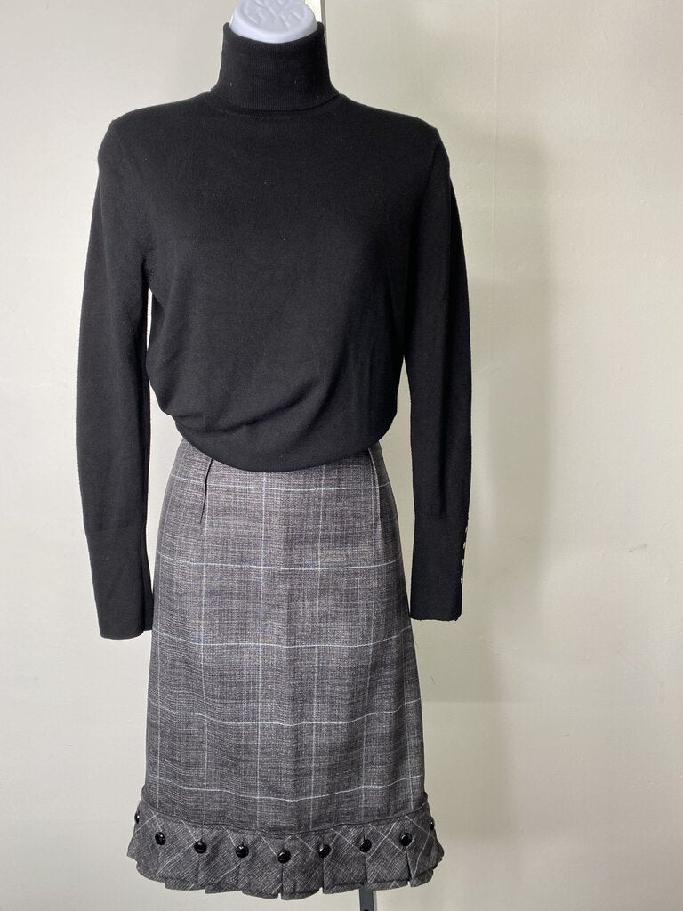 Black/Blue Midi w/ Embellished Trim / JA4