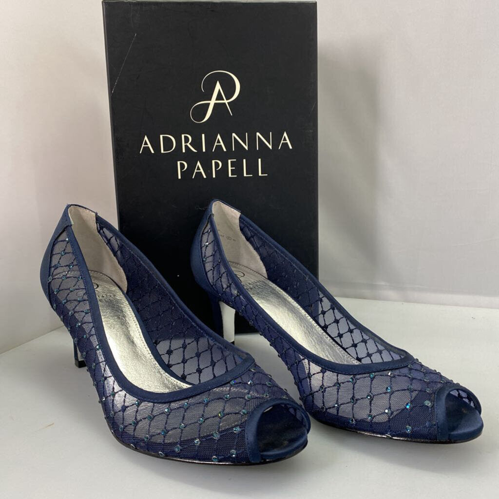 Jamie Netted Rhinestone Peep Toe / JA4