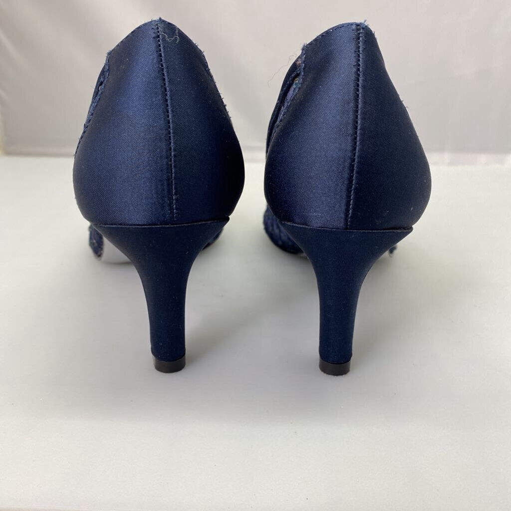 Jamie Netted Rhinestone Peep Toe / JA4