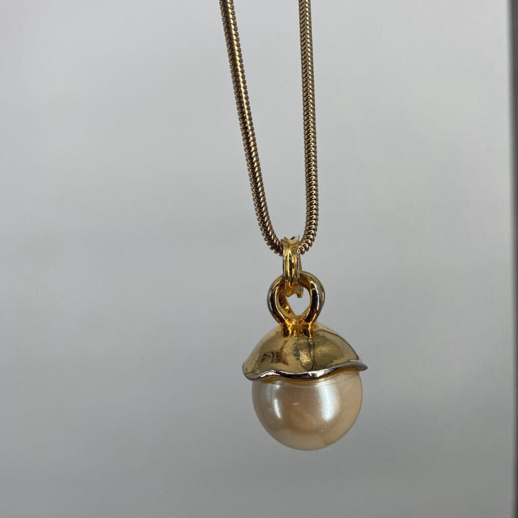 Slinky Chain w Large pearl Blossom / JC4