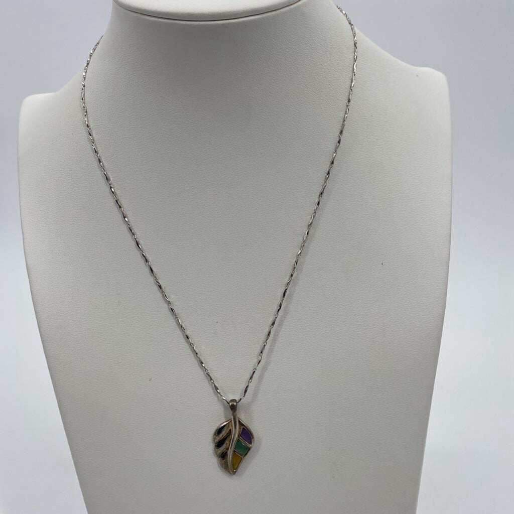 Leaf Pendant Dainty Link Chain / JC4