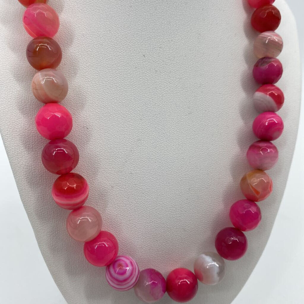 Mixed Pink Agate Beads / JD4