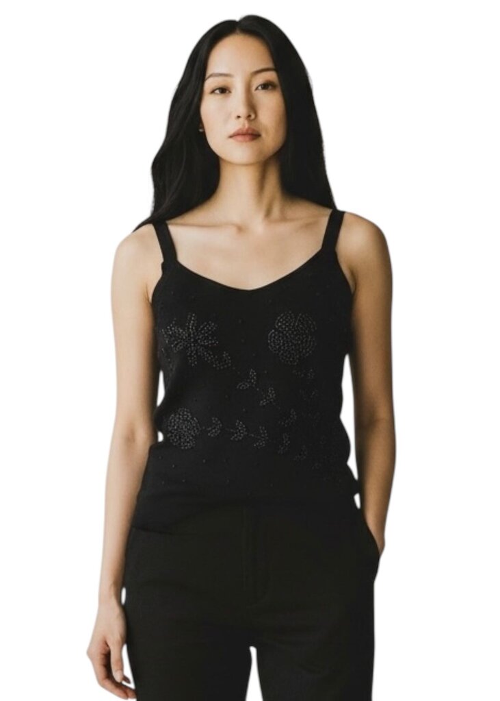 Embellished Knit Tank Top