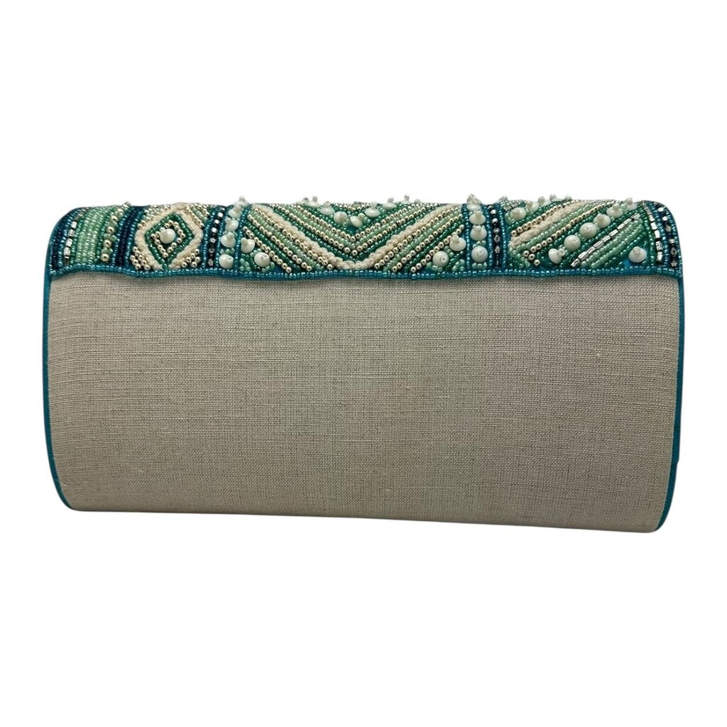 Beaded Envelope Barrel Clutch