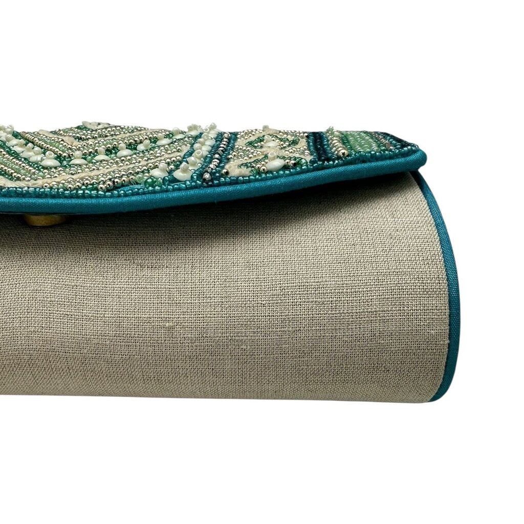 Beaded Envelope Barrel Clutch