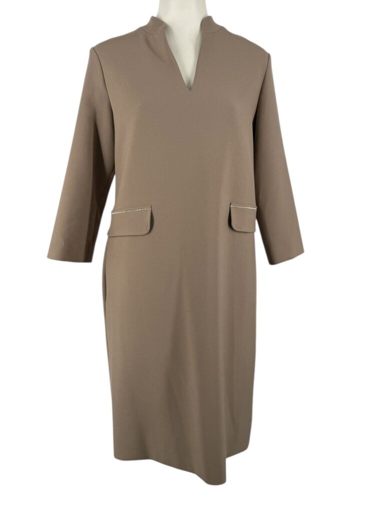 V Neck Beaded Pocket Dress