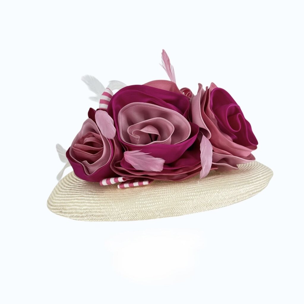 Straw with Satin Rosettes 3 / CA5