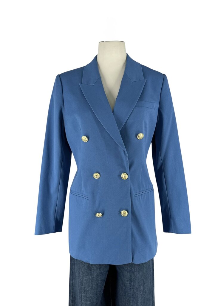 Double Breasted Gold Button Blazer
