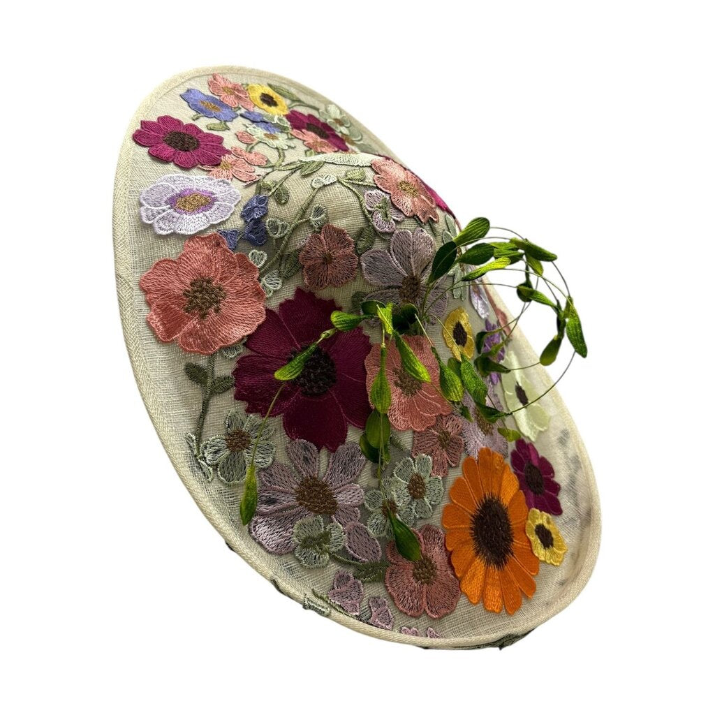 Floral Embroidered Vine Fascinator