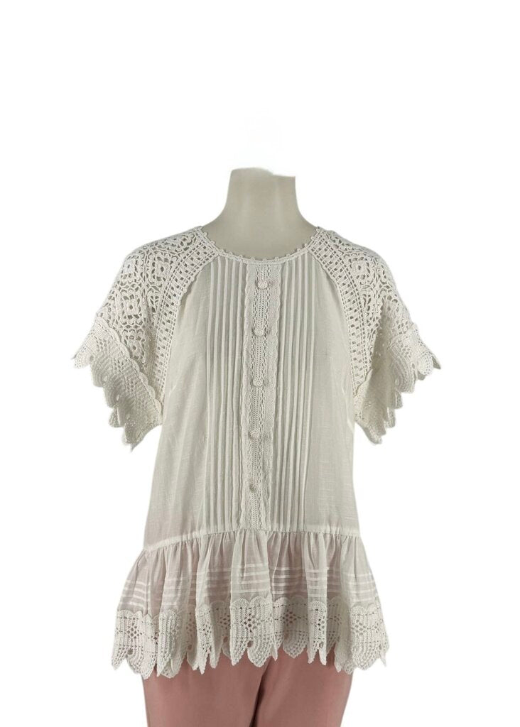 Zimmermann Aliane Crochet Sheer Top