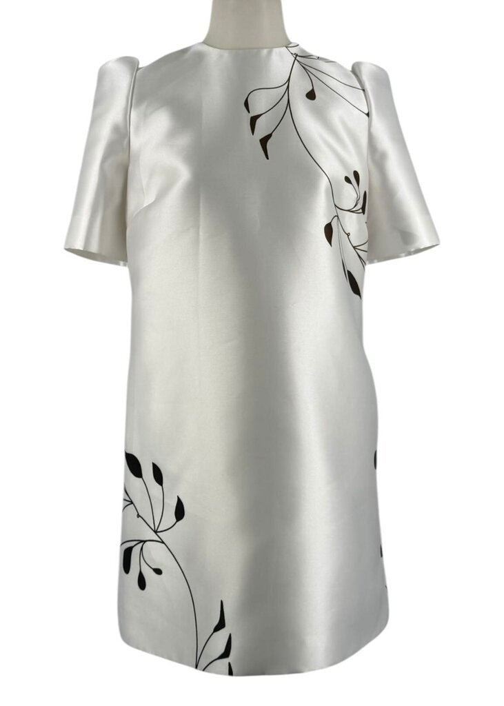 Vine Silk Structured Mini Dress