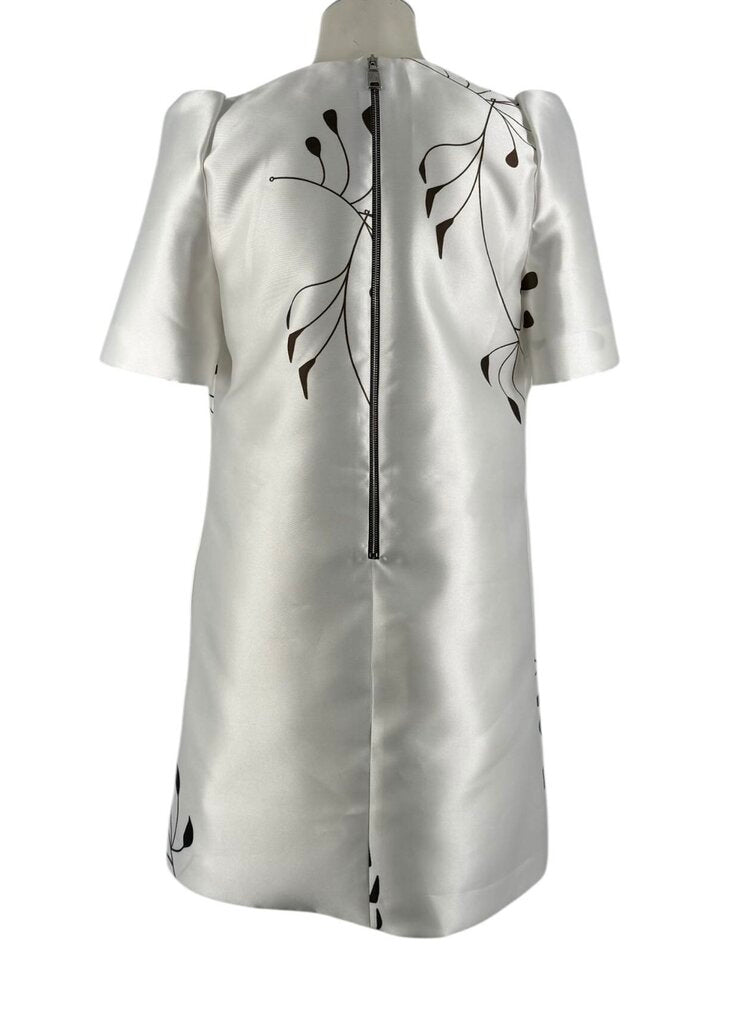 Vine Silk Structured Mini Dress