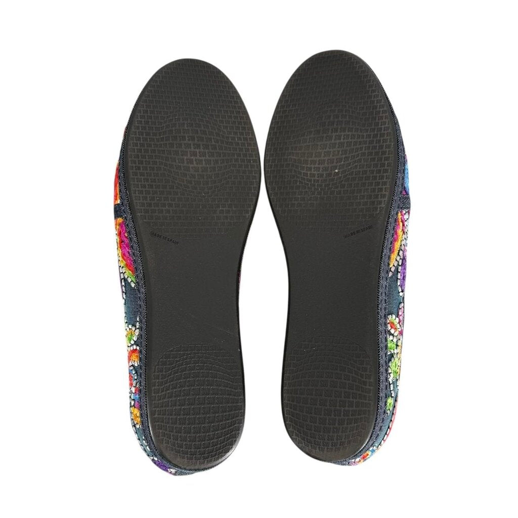Embroidered Espadrille Flat / Eb6