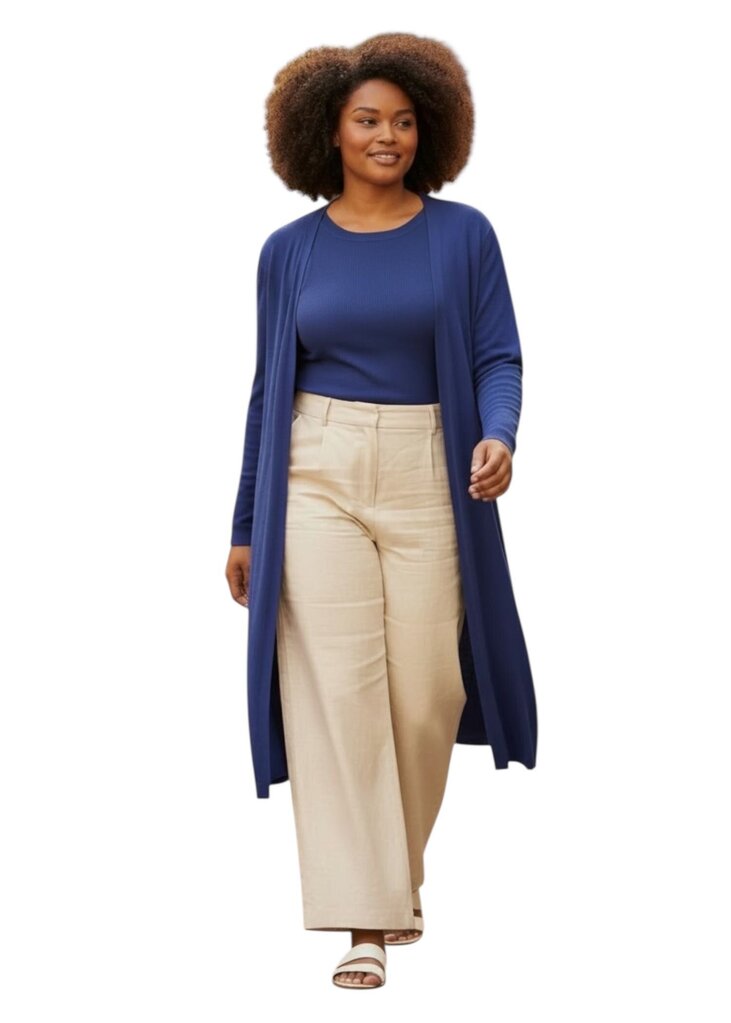 Ribbed Sweater Cardigan Topper / FA5