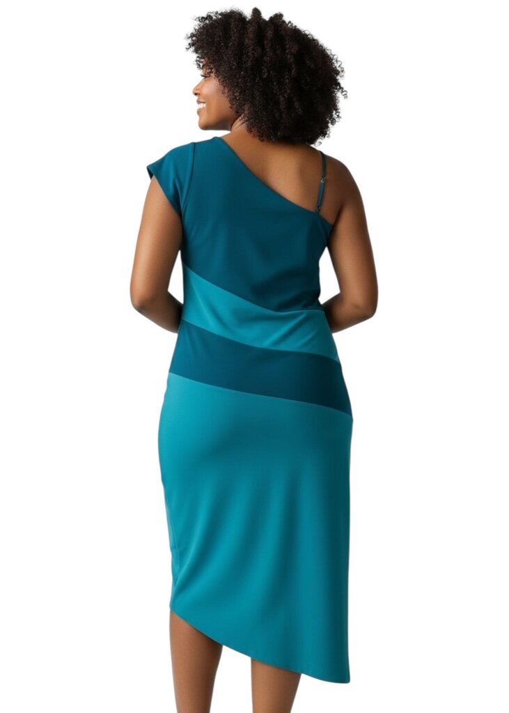 One-Shoulder Asymmetrical Sheath Dress