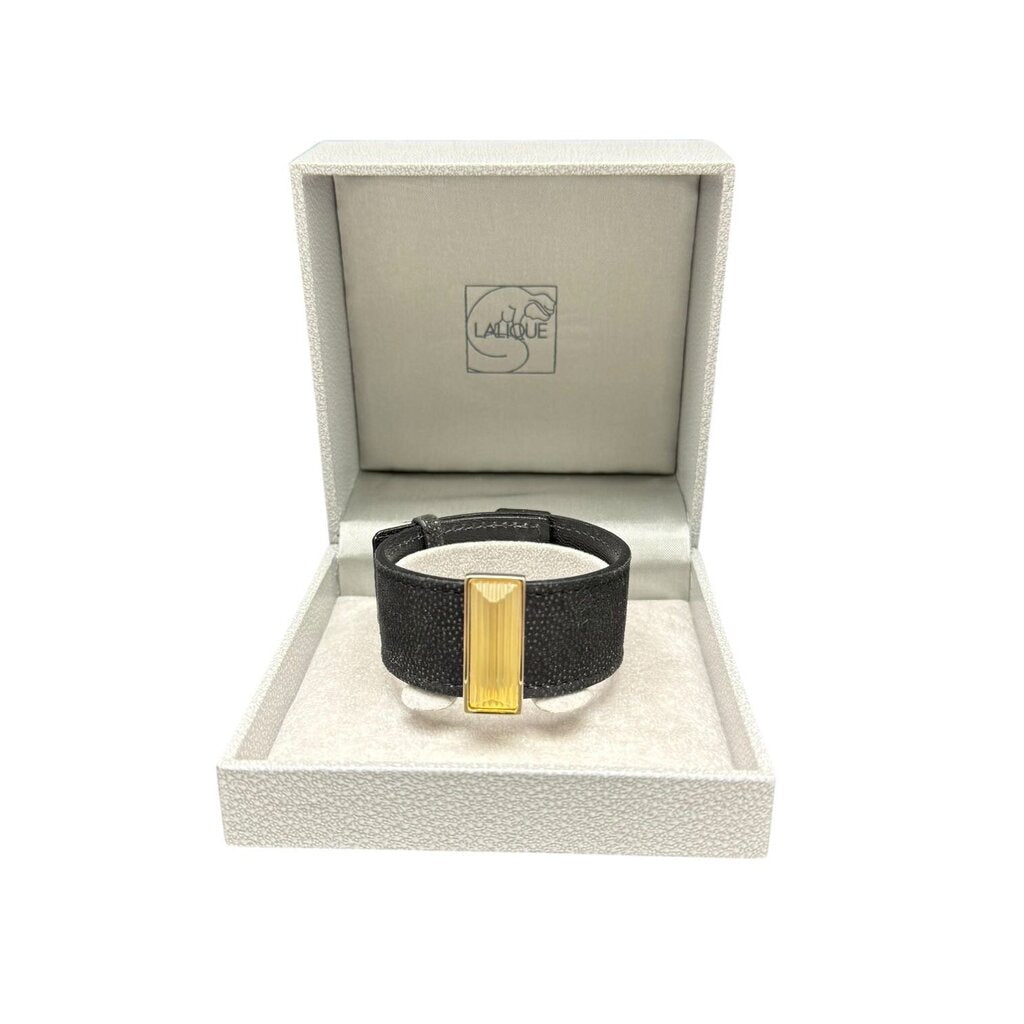 Rayonette Crystal Slide On Leather Cuff