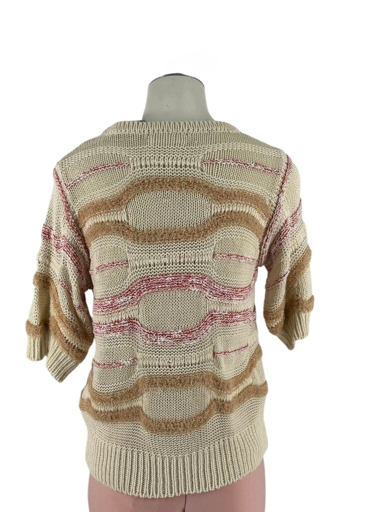 Open Weave Crew SS Striped