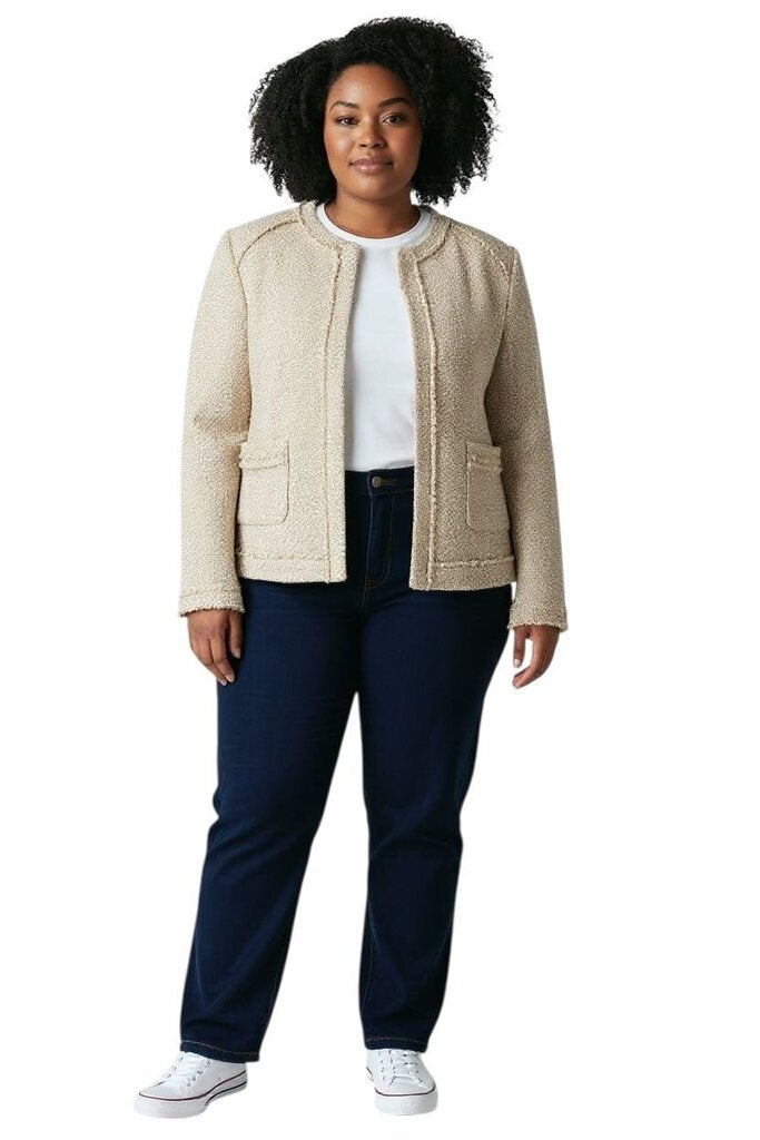Pagoda Woven Cropped Jacket