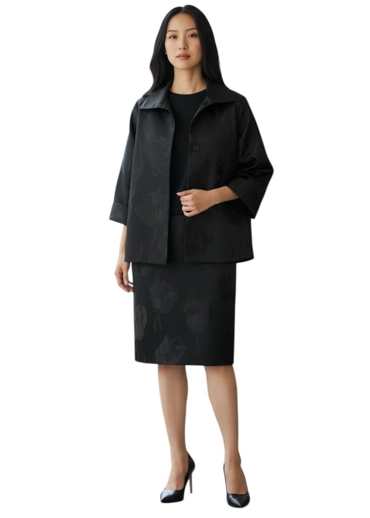 Tulip Jaquard Box Stand Up Collar