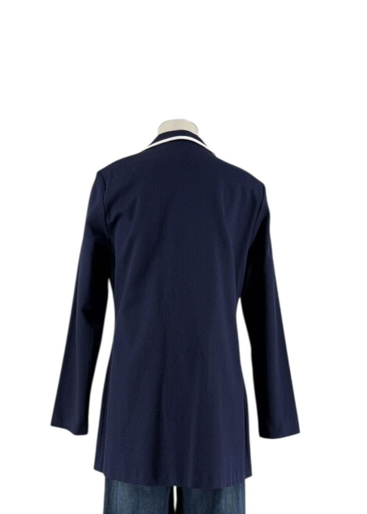 Woven Piped Collar Blazer