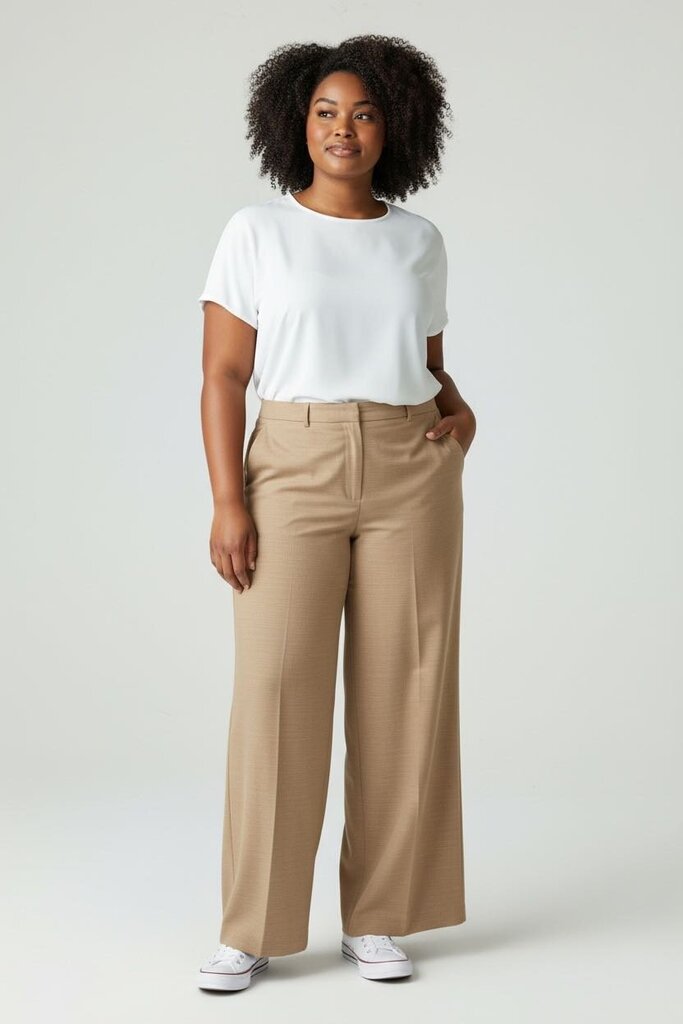 Pleated Wool Wide Leg Pants