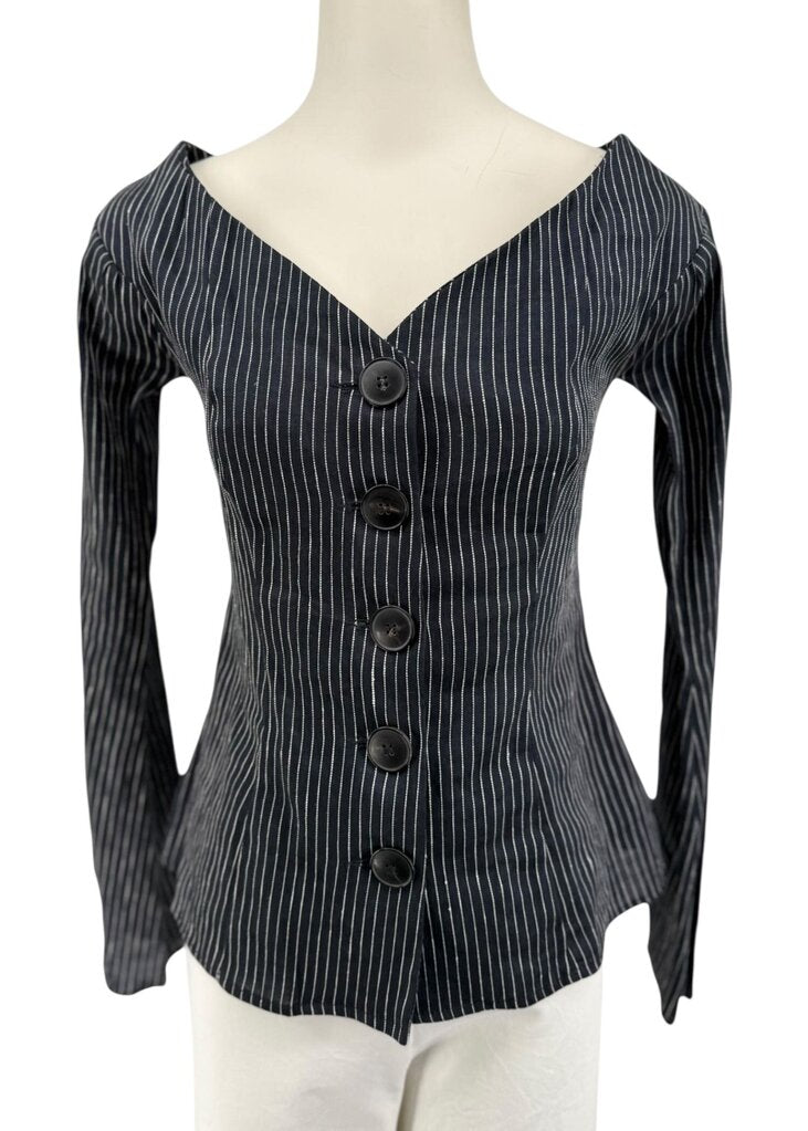 Pinstripe Sweetheart LS Btn $245 / HD5
