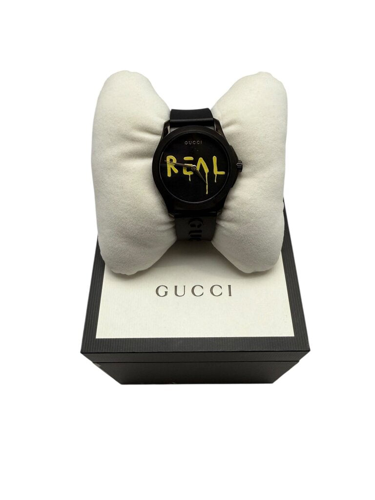 Gucci Unisex G Timeless Ghost REAL Water Resistant Steel Case Watch