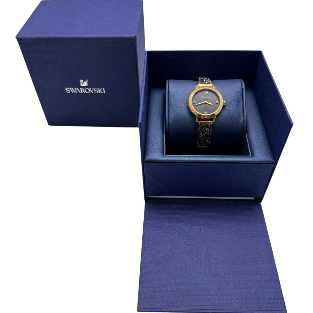 Swarovski Cosmic Rock Metal Bracelet Watch in Navy and Rose Gold